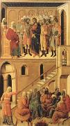 Duccio di Buoninsegna Peter's First Denial of Christ and Christ Before the High Priest Annas (mk08) oil